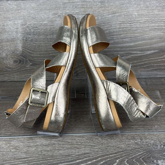 Korks by Kork Ease Erigon Gold Leather Women’s Sz 8M Slingback Buckle Sandals - Picture 10 of 12